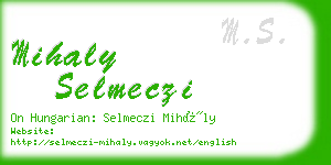 mihaly selmeczi business card